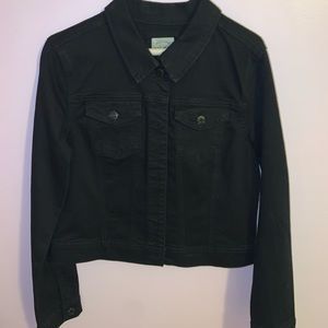 Black denim jacket